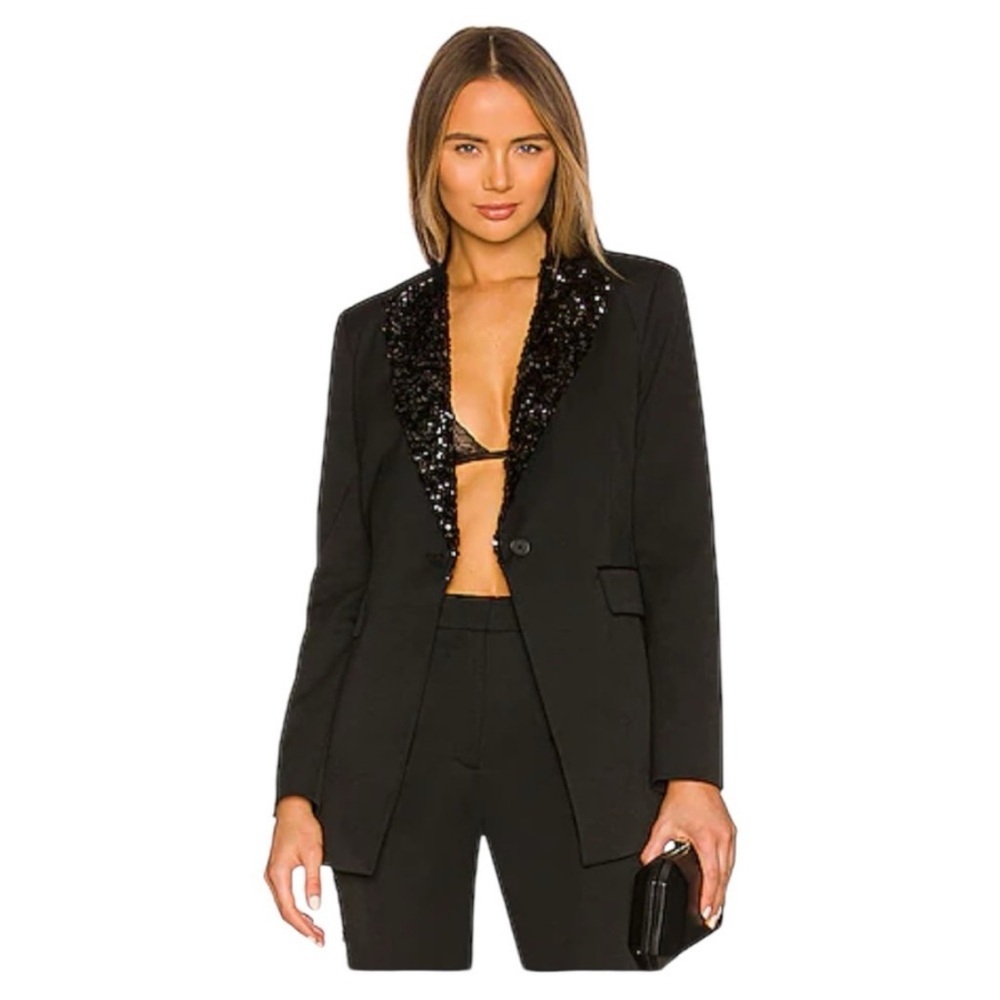 All Saints Sofia Blazer - Black Sequin - NWT Size 6